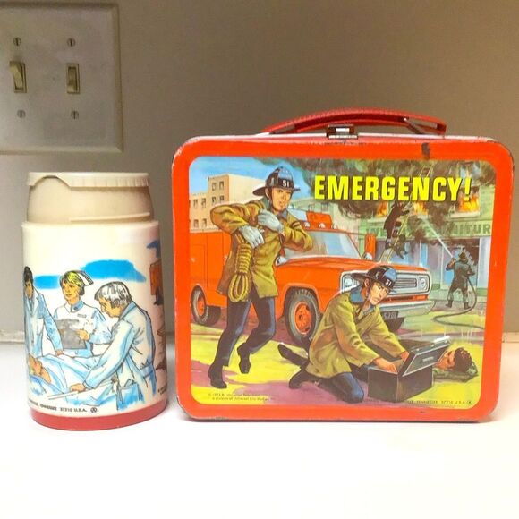 Vintage RARE Original Emergency Lunchbox Thermos 1973 by Universal Television - Picture 2 of 15